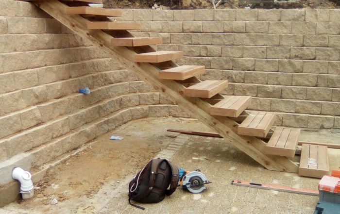 wooden staircase - cape town - cape decking