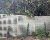 wooden trellis fence