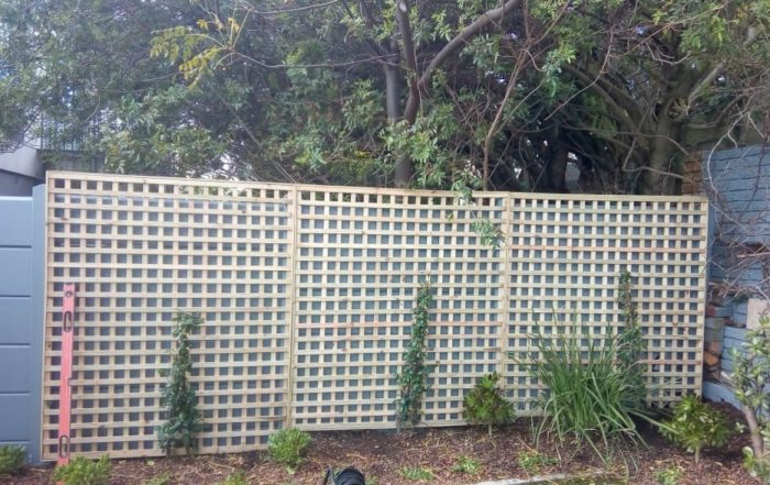 wooden trellis fence