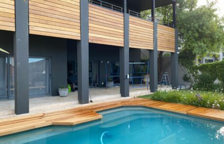 garapa deck and wooden cladding - cape decking 1