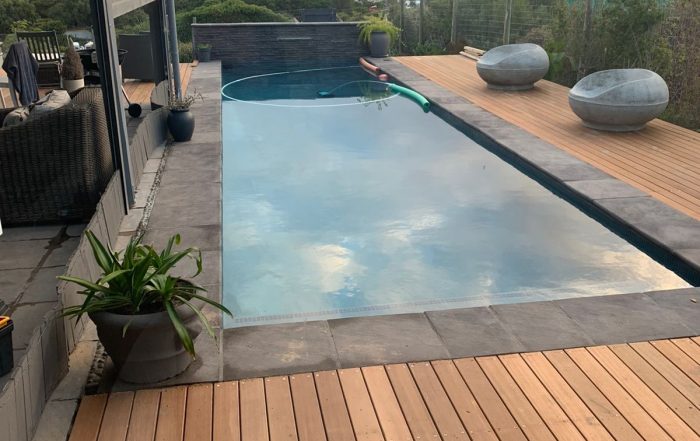 wooden pool decking - garapa decking - cape decking 1