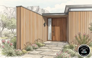 wooden exterior wall cladding - cape decking